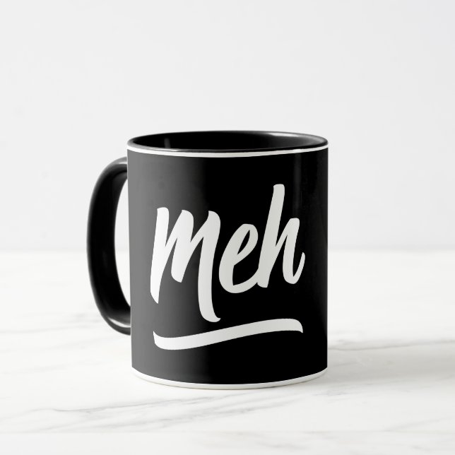 Caneca Meh Typografia (Frente Esquerda)
