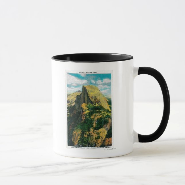 Caneca Meia Dome e o Resto da Nuvem do Glacier Point (Direita)