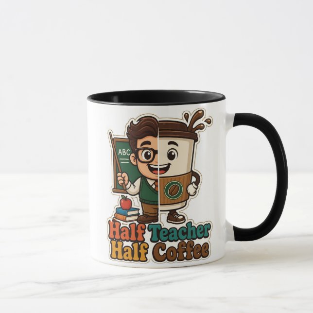 Caneca Meio Professor Meio Café - Presente Diverti (Direita)