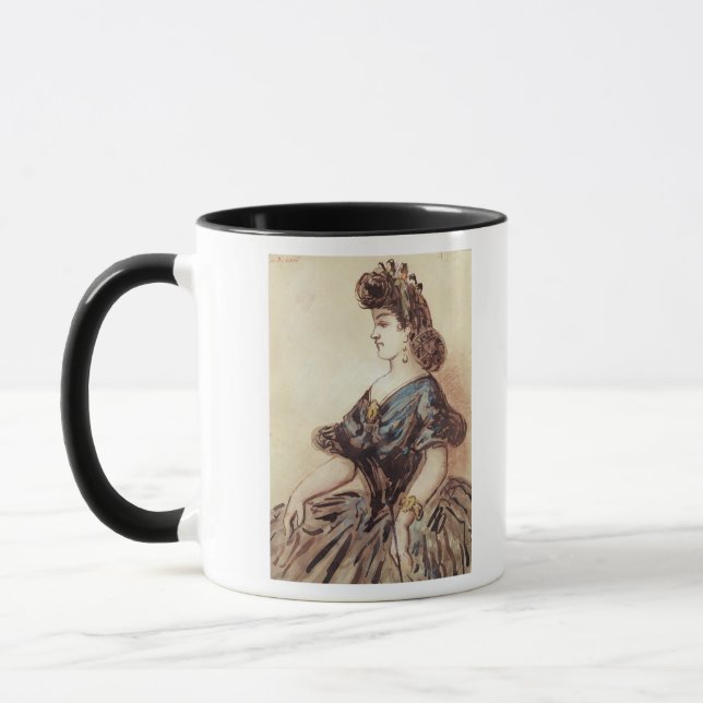 Caneca Meio retrato do comprimento de uma mulher (Esquerda)