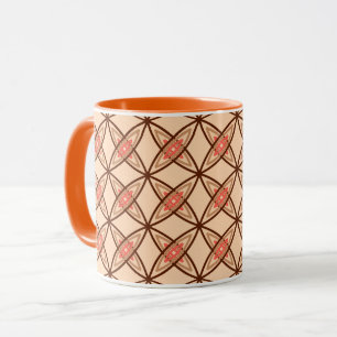 Caneca Meio século atômico moderno - Pêssego Pastel