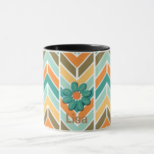 Caneca Meio século De Lata De Café Vibrante Aqua