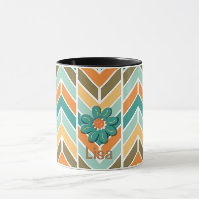 Caneca Meio século De Lata De Café Vibrante Aqua (Centro)