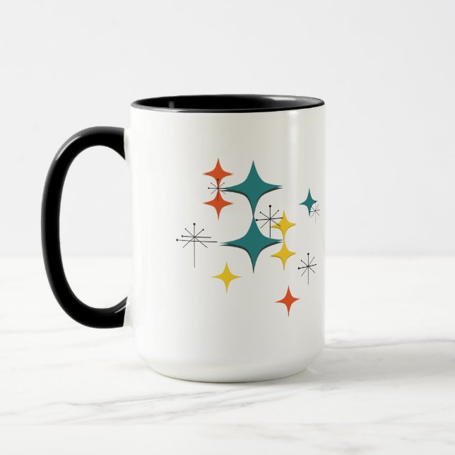 Caneca meio século Modern Eames — Starbursts Da Era Atômi (Esquerda)