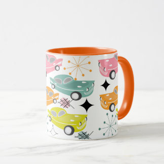 Caneca Meio século Moderno de Explosão Atômica de Carros 