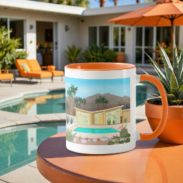 Caneca Meio século Moderno Primavera de Palma Piscina