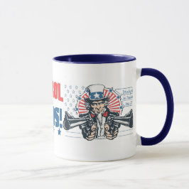 Caneca Meios do controlo de armas usando engrenagem da