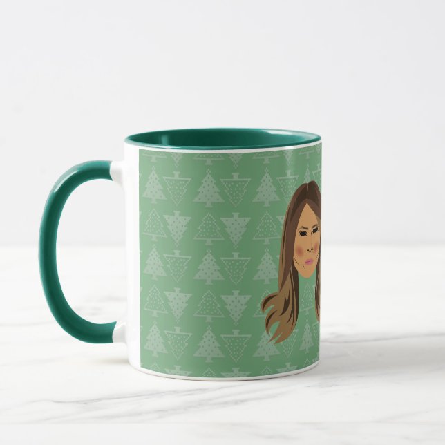 Caneca Melania Trump que dá um F*ck sobre o Natal (Esquerda)