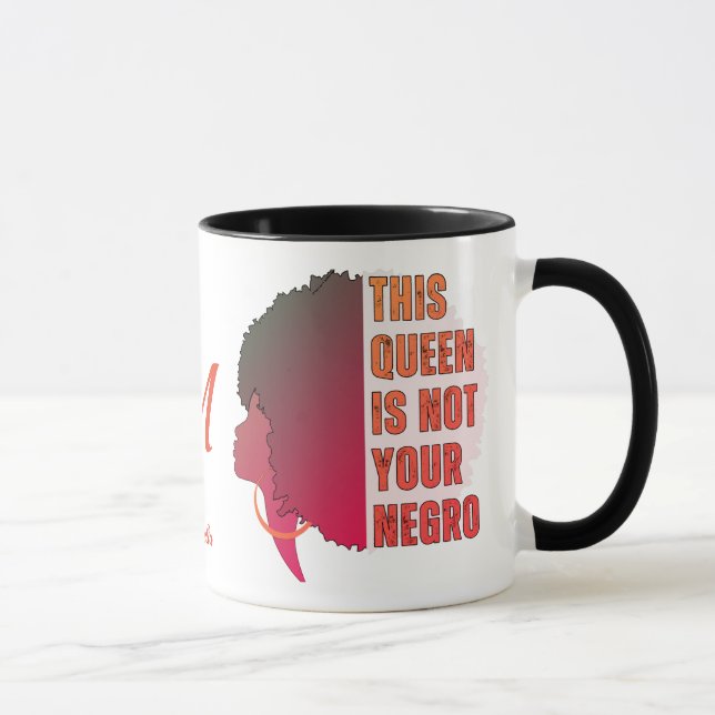 Caneca Melanin Queen não é seu monograma de NEGRO (Direita)