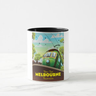 Caneca Melbourne Austrália Tram