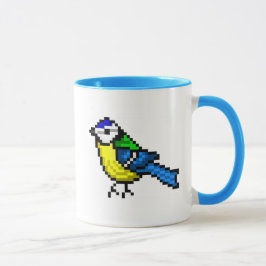 Caneca Melharuco azul da arte bonito do pixel