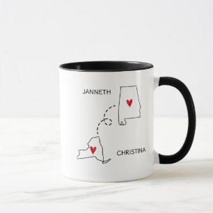 Caneca Melhor Amigo Nunca Muito Longa Distância Amigo