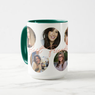 Caneca Melhor Amigos e Colagem de Fotos Pets com Círculos