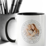 Caneca Melhor Avó Alguma Vez Moderna Foto Clássica<br><div class="desc">Este design simples e clássico é composto por tipografia serif e adiciona uma foto personalizada. "Melhor Avó Nunca" circula a foto de sua avó,  avó,  avó,  vovó,  mee-maw,  lola etc</div>