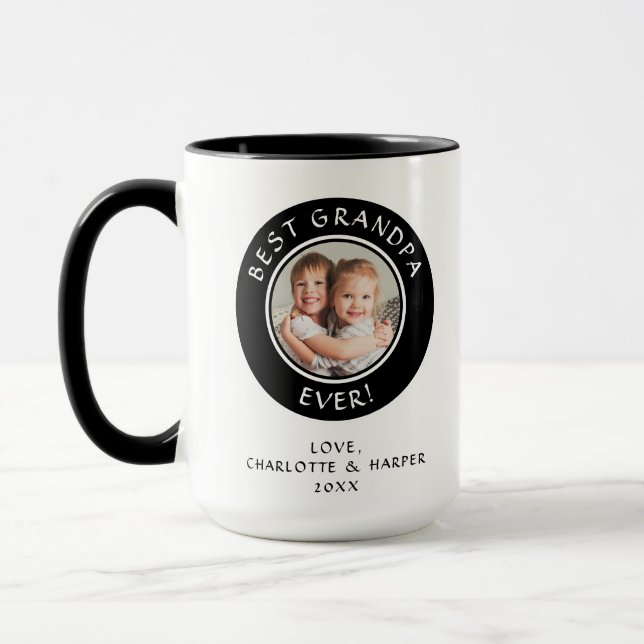 Caneca Melhor Avô Alguma Vez Personalizado Foto Moderna F (Esquerda)