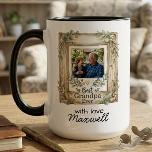 Caneca Melhor Avô de Todos Nome da Foto Sentimental Lembr