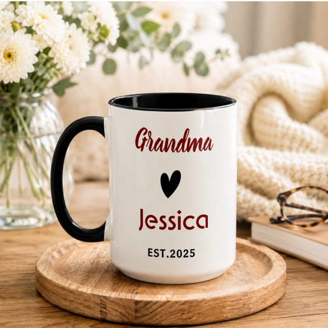 Caneca Melhor Avó de Todos os Tempos | Feliz Dia dos Avós (Best Grandma Ever | Happy Grandparents Day Mug)