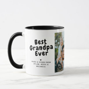 Caneca Melhor Avô do Mundo 2-Fotos em Colagem & Mensagem 