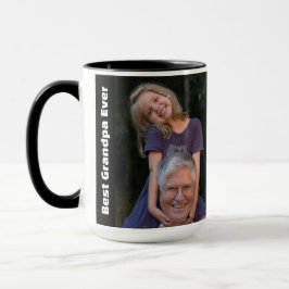 Caneca Melhor Avô do Mundo 2Colagem de Fotos Minimalista