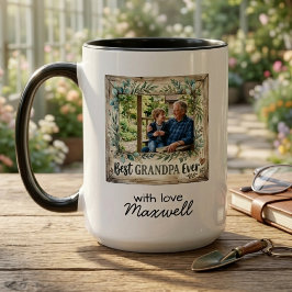 Caneca Melhor Avô do Mundo Foto e Nome Sentimentais