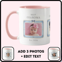 Melhor Avó Est Data Personalizada 3 Foto Fofo Chiq