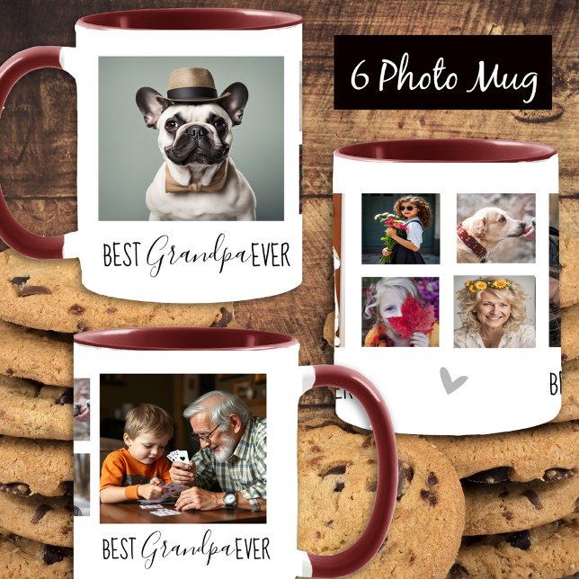 Caneca Melhor Avó Ever 6 Fotocolagem Branca (Criador carregado)