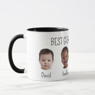 Caneca Melhor Avó Foto Preta Texto Branco 4 fotos