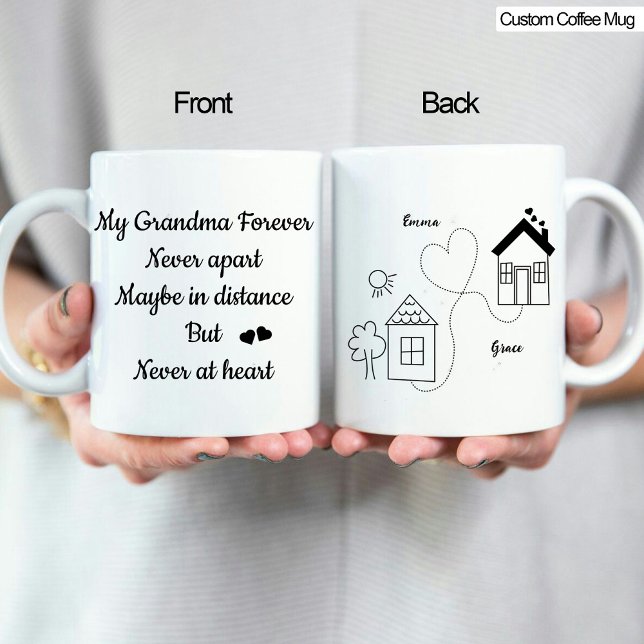 Caneca Melhor Avó para Café de Amor a Longa Distância (Best Grandma Forever Long Distance Love Coffee Mug)