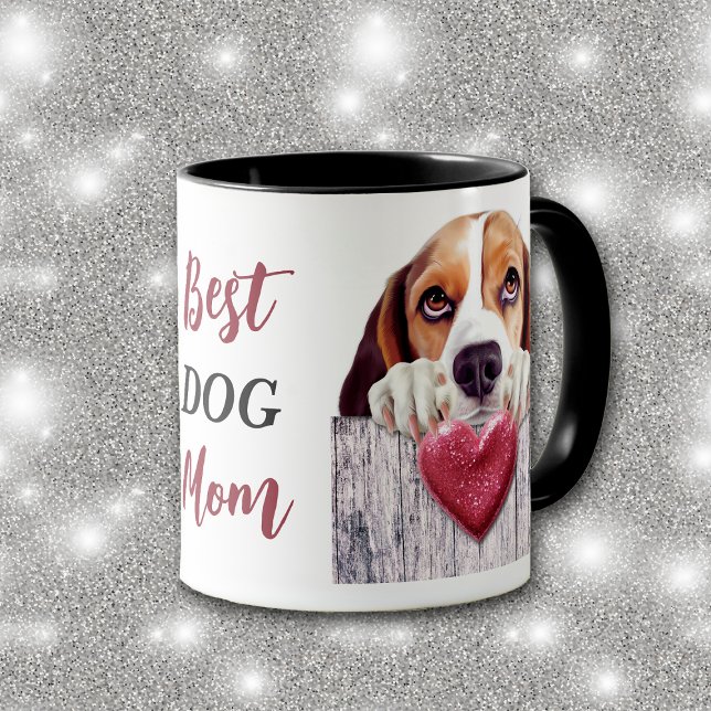 Caneca Melhor Beagle Dog Mãe (Criador carregado)