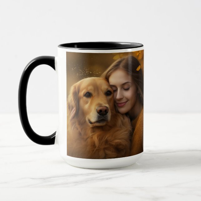 Caneca Melhor Cachorro Mãe Alguma Vez Moderna Fotografia  (Esquerda)