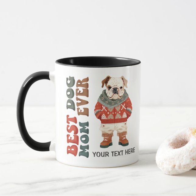 Caneca Melhor Cachorro Mãe Nunca Cachorro Costumava Natal (Com Donut)