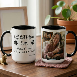 Caneca Melhor Café de Foto de Animal de Estimação Patas d