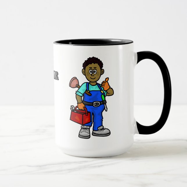 Caneca Melhor Canalizador para Canalizador Preto (Direita)