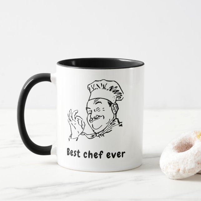 Caneca Melhor Chef de Todos os Tempos pai Cozinheiro cozi (Com Donut)