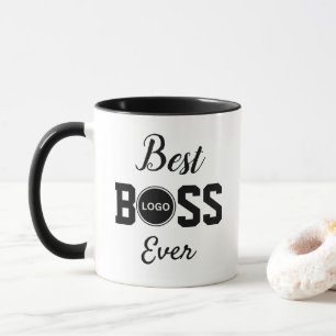 Caneca Melhor Chefe do mundo com logotipo empresarial red