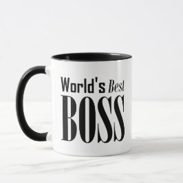 Caneca Melhor Chefe do Mundo, Tipografia Negra