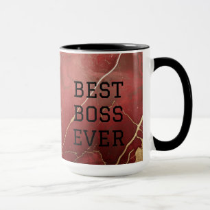 Caneca "Melhor Chefe Nunca" Café Personalizável/Tea Mug