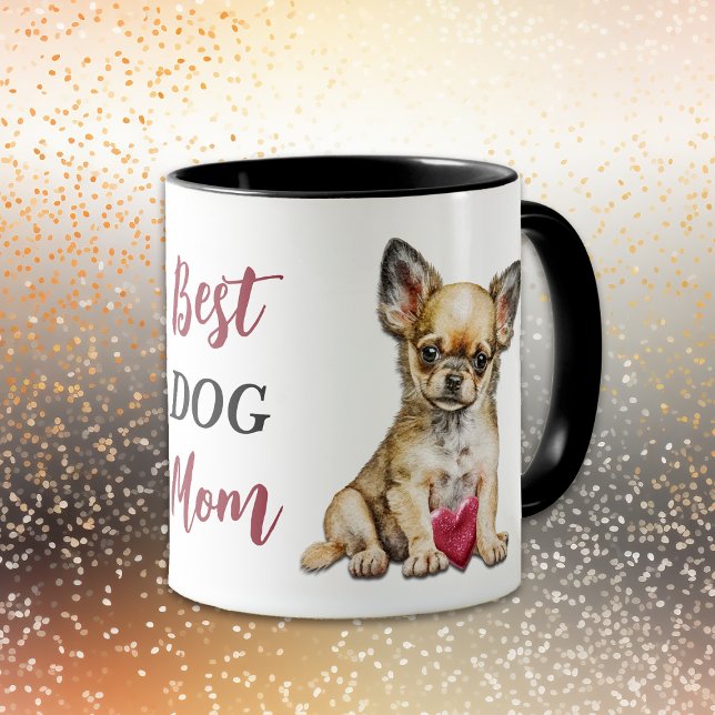 Caneca Melhor Chihuahua Dog Mãe (Criador carregado)