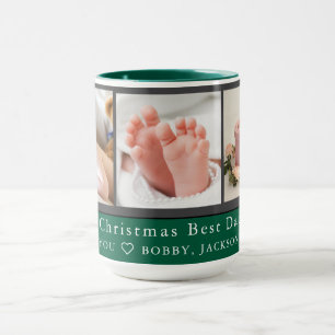 Caneca Melhor Colagem de 3 Fotos e Mensagem Personalizada