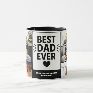 Caneca Melhor Colagem de Fotografias Moderna do Pai 6
