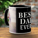 Caneca Melhor Colagem Fotográfica do Dia 2 do Pai<br><div class="desc">A melhor caneca preta de café no dia 2 do pai. Personalize a caneca com suas fotos - insira duas fotos no modelo. Melhor Pai para a tipografia branca moderna - você pode mudar qualquer parte do texto se quiser. Crie o presente do seu pai para um pai.</div>
