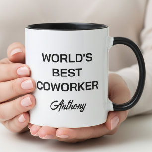 Caneca Melhor Colega de Trabalho do Mundo Nome Personaliz