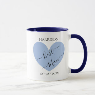 Caneca Melhor Coração Azul Coração Personalizada Mug