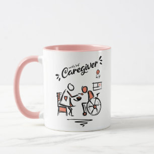 Caneca Melhor cuidador e pessoa do mundo em cadeira de ro