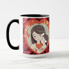 Caneca Melhor Dia de as mães de flor selvagem