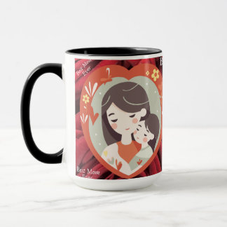Caneca Melhor Dia de as mães de flor selvagem