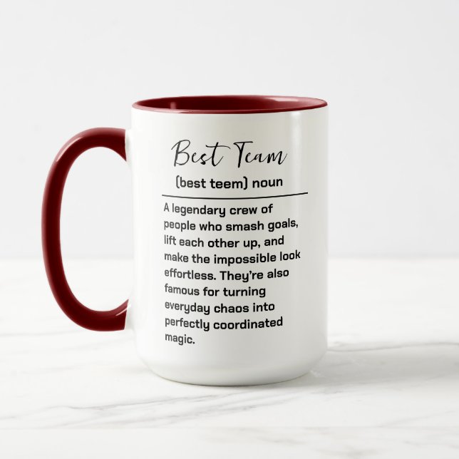 Caneca Melhor Equipe de Todos os Tempos | Agradecimento D (Esquerda)