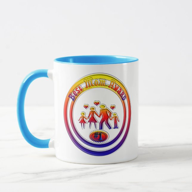 Caneca Melhor família Rainbow Prêmio da mãe (Esquerda)