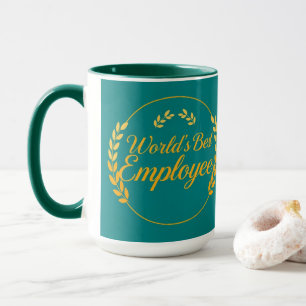 Caneca Melhor Funcionário do Mundo Minimalista Moderno