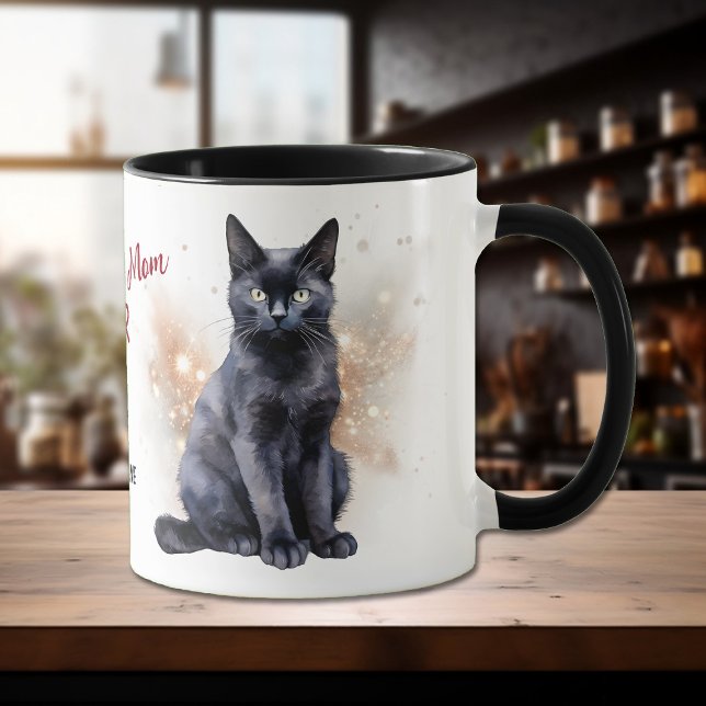 Caneca Melhor Gato Negro Mãe de Estrelo Confetti (Criador carregado)